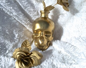x2 gold accent faux roses