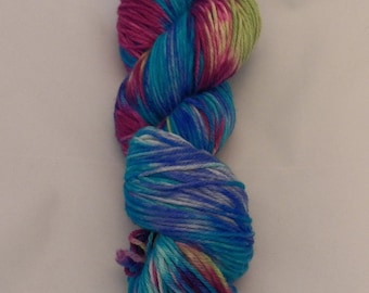 Circles- Merino Sport Weight Yarn- Hand Dyed- OOAK- 0033