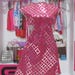 BARBIE fashion dress pink & silver open side dress for curvy too NIP
