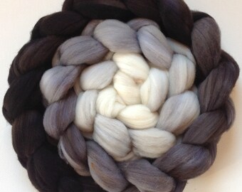 Hand Dyed roving for spinning or felting Silverback 3.5ozs Pre-Order Choose your fiber