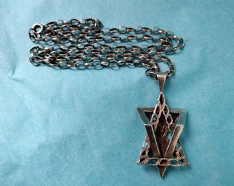 Solid silver Masonic double sided Pendant