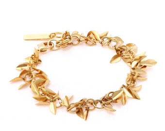Leaf Bracelet, Gold Leaf Bracelet, Cuff Bracelet, Gold Bracelet, Bridal Bracelet, Golden Bracelet, Gifts under 40