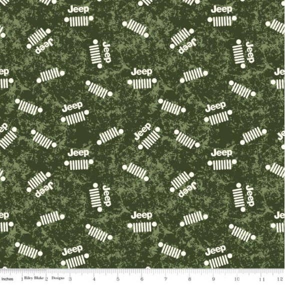 Jeep Fabric / J is For Jeep Fabric By Riley Blake. 100