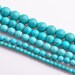 Round Natural Blue Turquoise Gemstone Stone Charms Loose Spacer Beads Jewelry Making Findings 4mm/6mm/8mm/10mm/12mm BS009