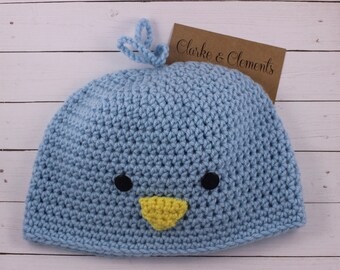 Easter Hat, Duck Hat, READY TO SHIP, Crochet Duck Beanie, Baby Beanie, Baby Hat, Baby Shower Gift, Photo Prop for Babies, Handmade Crochet