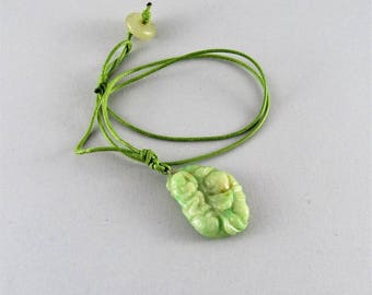 Natural carved jade pendant necklace - Antique jade pendant