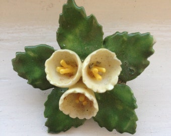 Wedgewood Marked Vintage Ceramic Brooch