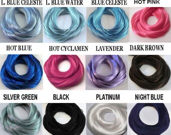 Doll Hair- 8/16"-24 colors-suri alpaca-mohair-Bjd wig-Blythe-custom-Monster High-Minifee-Pullip-Msd-Sd-Dollfie-MLP-Ever After High-weft-ooak