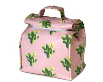 Insulated lunch bag with handle - Opuntia