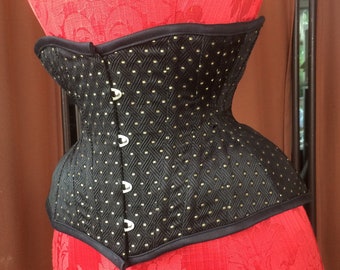 Black & Gold Brocade Cincher 20 Inch