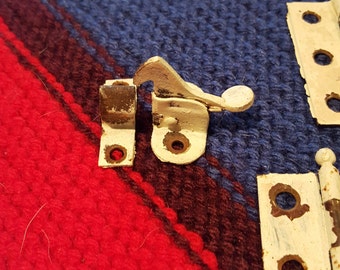antique latch and hinges heavy paint