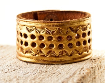 Leather Cuff, Leather Jewelry, Bohemian Jewelry, Women's Bracelet Wristband