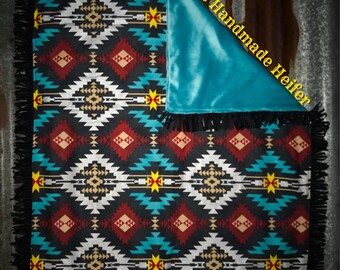 Aztec and Fringe Baby Blanket