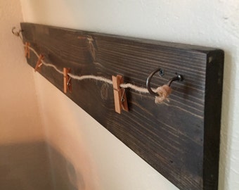 Children art display / Rustic Picture Hanger / Wooden Picture Frame