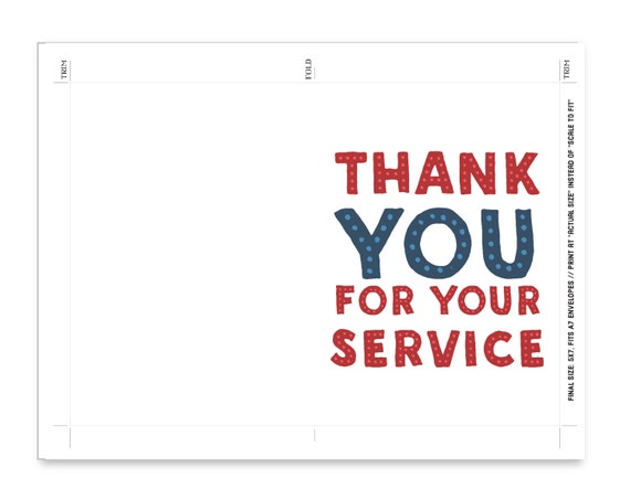 thank you for your service note