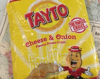 Handmade Recycled Tayto Cheese & Onion Crisps Pouch