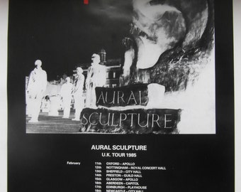 Original 1985 The Stranglers 'Aural Sculpture' UK Tour Poster