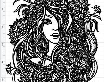 Free Free Mandala Lady Svg 178 SVG PNG EPS DXF File