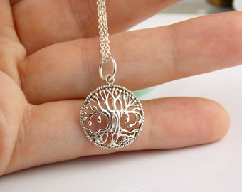 Tree Of Life Necklace, Tree of Life Pendant, Tree Charm, Silver Tree, Tree Of Life Jewelry, Arbre de Vie, Woman Necklace, Stampsink