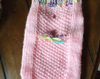 SMALL DOG SWEATER hand knit