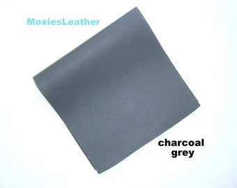 Charcoal grey leather piece - crafts scrapbooking jewelery journal purse leather - gray leather - gray skins - genuine gray hides