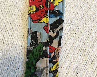 Superhero fabric lanyard