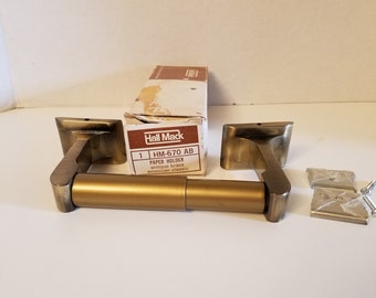 Hallmack Antique Brass Toilet Paper/Tissue Holder NIB VC92