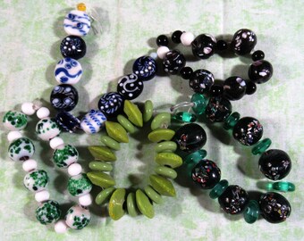 1 Handmade Lampwork Glass Bead Set (B427)