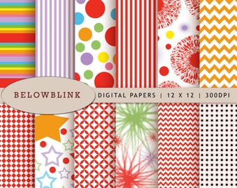 Sesame Street Elmo Paper Pack, Scrapbook Papers, 12 jpg files 12 x 12 - Instant Download - DP195