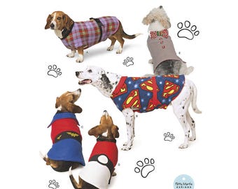 Simplicity Pattern 8538 Dog Coats in Three Sizes