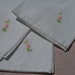 White Floral Hankies 3 French Pink Flower Hand Embroidered Handkerchiefs Handmade Cotton #sophieladydeparis