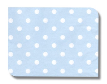 Blue paper napkin for decoupage x 1. Pastel periwinkle dots. No 1146