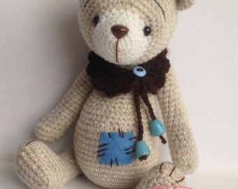 Alex - OOAK Artist Crochet Teddy Bear