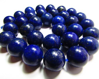 Set of 2 Lapis Lazuli 12 mm beads