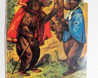 Vintage Reproduction Childrens Book The Three Bears, Vintage Childs Book Merrimack Publishing 1982, Fairytale Book