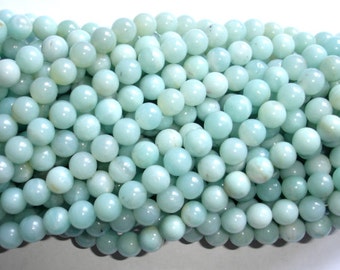 Amazonite Beads, Round, 8mm(8.5mm), 15.5 Inch, Full strand, Approx 45-48 beads, Full strand, Hole 1mm (111054003)