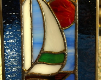 stained glass Sailing on the Sea