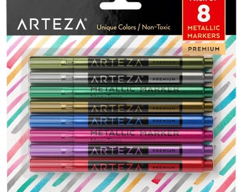 Wine Glass Metallic Markers (Set of 8)