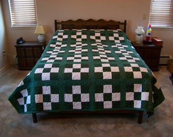 Nine Patch Green and White