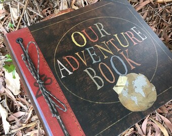 Our Adventure Book, Adventure Book, Up Adventure Book, Wedding Book, 1t Year Anniversary gift, Personalized Scrapbook, Leather Album