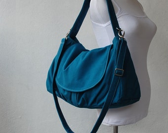 Mother Day SALE 25% - Messenger Bag, Diaper Bag, Fortuner in Teal, School Bag, Shoulder Bag, Women Bag, Gift for Her, Handbag