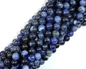 Sodalite Beads, 6mm (6.5mm) Round Beads, 15.5 Inch, Full strand, Approx 62 beads, Hole 1 mm, A quality (411054008)