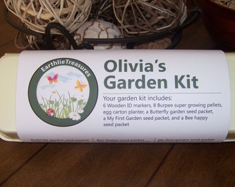 Kids Gardening Kit, Personalized Gift, Educational Gift, Child Gardening Kit, Outdoor Fun Gift, Kids Personalized Gift, Childrens Seed Kit