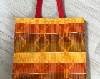 Tote bag reversible wax with pockets