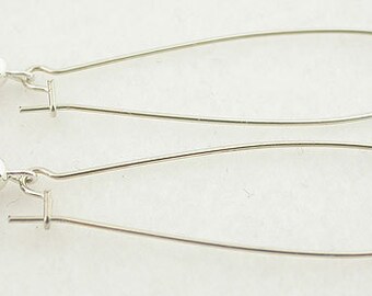 Red Coral Sterling Silver Kidney Wire Earrings 20