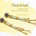 Beaded Stud Fun Tassel Earrings Tutorial with Swarovski Crystals, Glass Seed Beads and Czech Beads, Beaded Tassel Pattern by Ezartesa