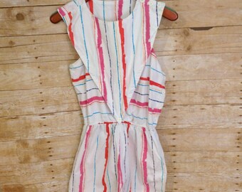 Vintage Women's Romper Peddlers Colorful