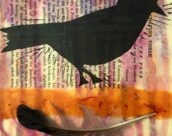 Encaustic mixed media collage 6X6