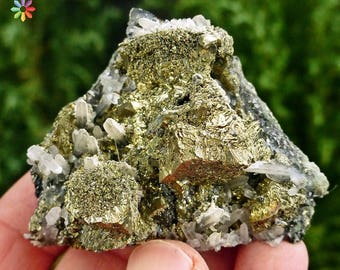 Amazing Quartz with Chalcopyrite, Crystal, Mineral, Natural Crystal
