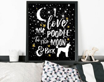 Poodle Art, Poodle Gift, Poodle Print, Living Room Decor, Bedroom Decor, Wall Art, Wall Decor, Home Decor